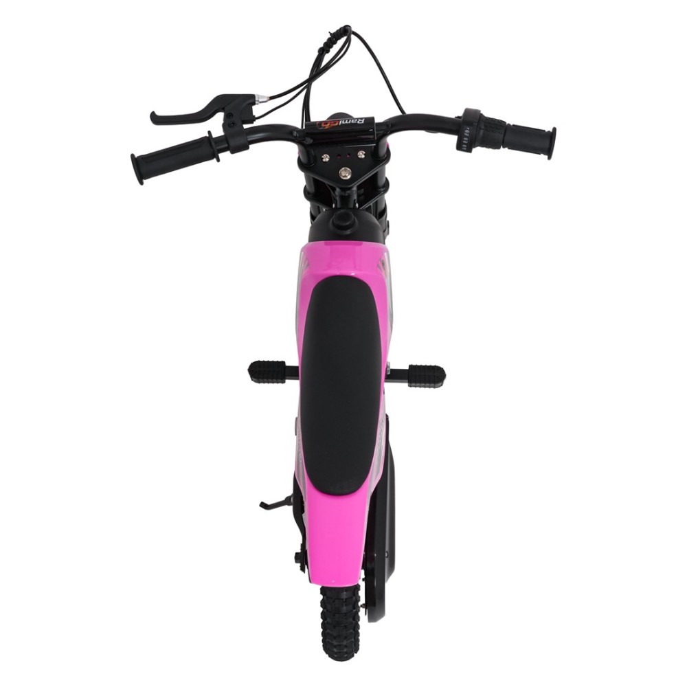RAMIGO Elektrická Motorka SHARK 150W 24V Li-ion, rýchlosť 15 km/h, nafukovacie kolesá, nosnosť 40kg, ružová