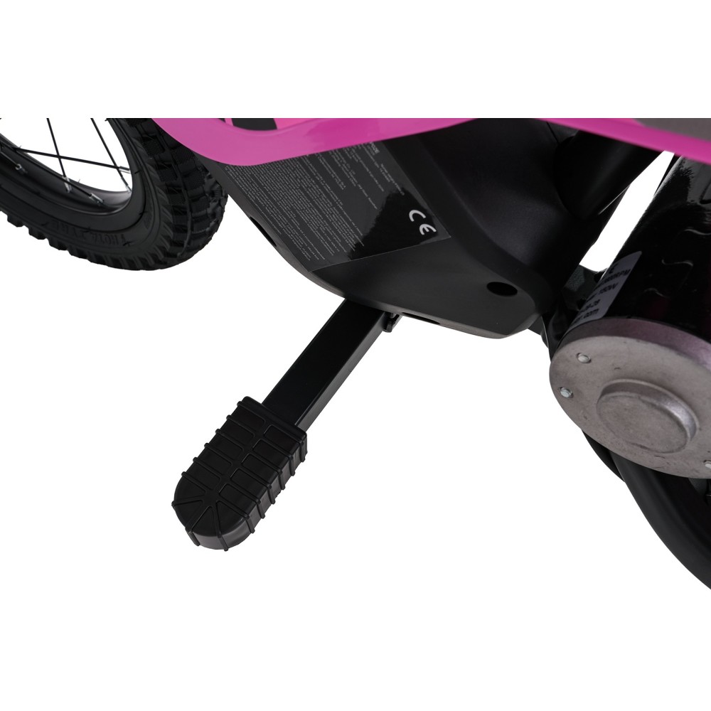 RAMIGO Elektrická Motorka SHARK 150W 24V Li-ion, rýchlosť 15 km/h, nafukovacie kolesá, nosnosť 40kg, ružová