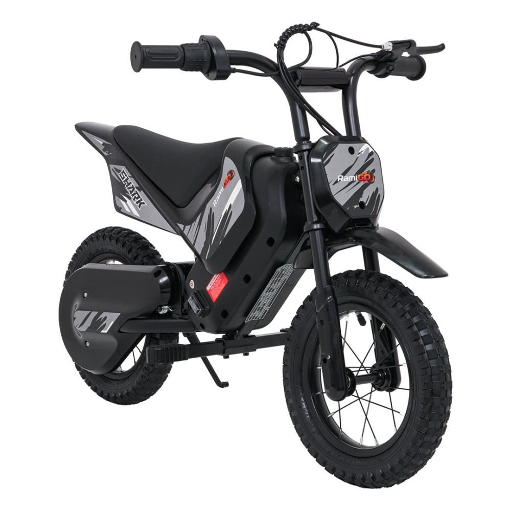 RAMIGO Elektrická Motorka SHARK 150W 24V Li-ion, rýchlosť 15 km/h, nafukovacie kolesá, nosnosť 40kg, čierna
