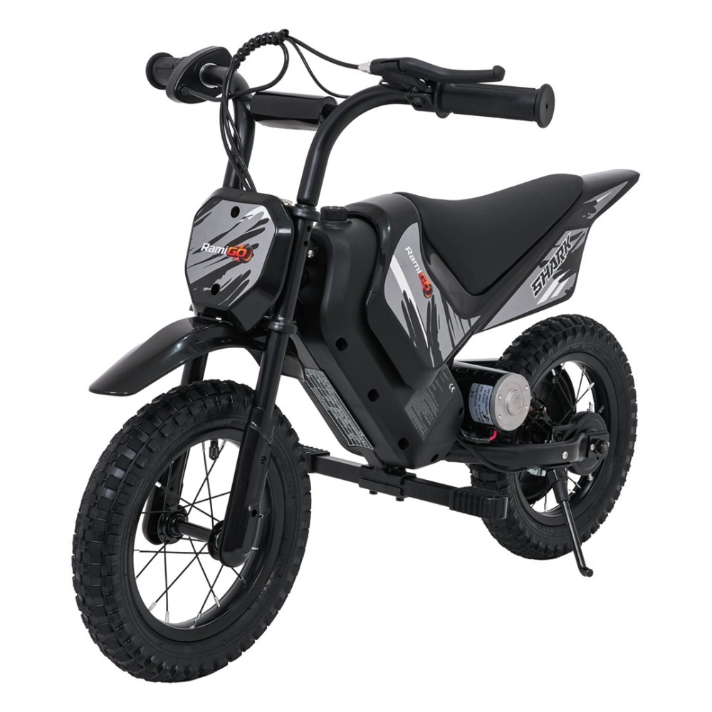 RAMIGO Elektrická Motorka SHARK 150W 24V Li-ion, rýchlosť 15 km/h, nafukovacie kolesá, nosnosť 40kg, čierna