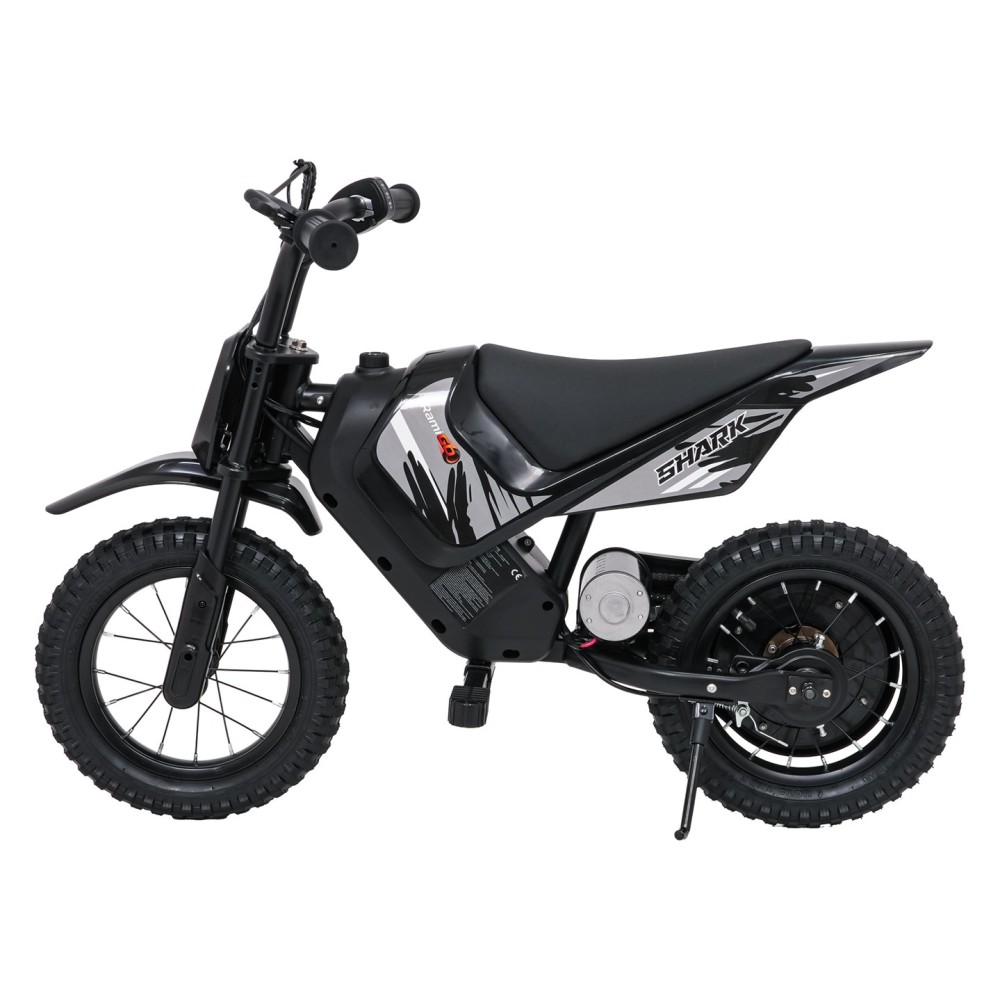 RAMIGO Elektrická Motorka SHARK 150W 24V Li-ion, rýchlosť 15 km/h, nafukovacie kolesá, nosnosť 40kg, čierna