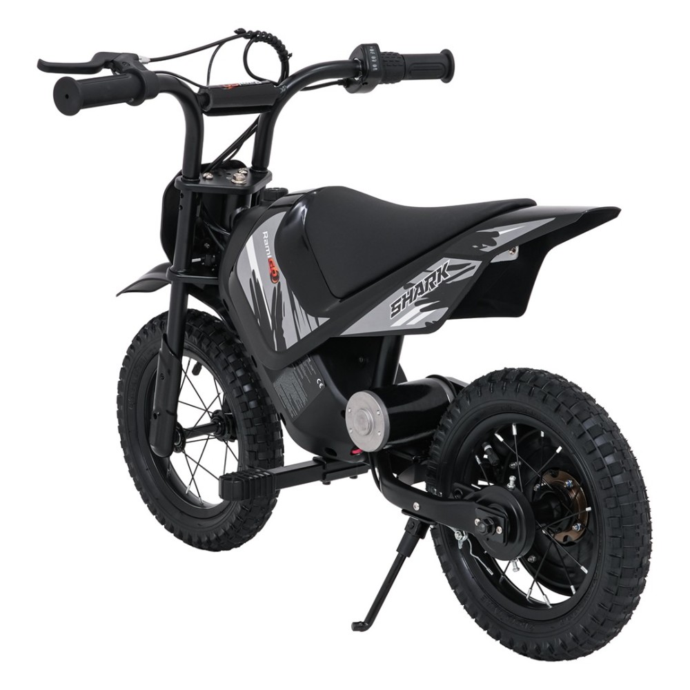 RAMIGO Elektrická Motorka SHARK 150W 24V Li-ion, rýchlosť 15 km/h, nafukovacie kolesá, nosnosť 40kg, čierna