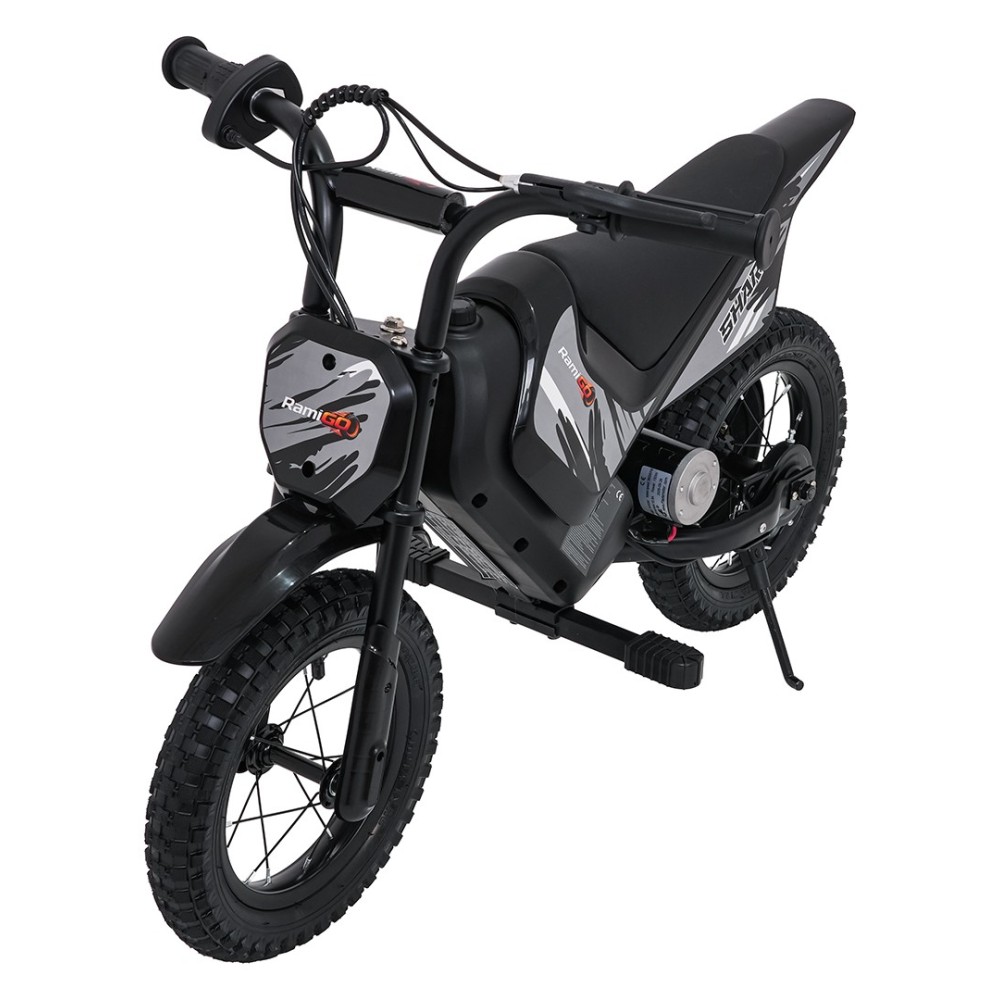RAMIGO Elektrická Motorka SHARK 150W 24V Li-ion, rýchlosť 15 km/h, nafukovacie kolesá, nosnosť 40kg, čierna