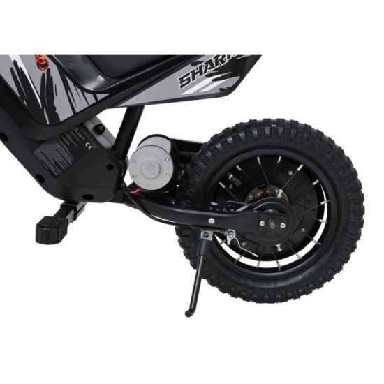 RAMIGO Elektrická Motorka SHARK 150W 24V Li-ion, rýchlosť 15 km/h, nafukovacie kolesá, nosnosť 40kg, čierna