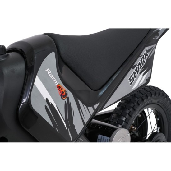 RAMIGO Elektrická Motorka SHARK 150W 24V Li-ion, rýchlosť 15 km/h, nafukovacie kolesá, nosnosť 40kg, čierna