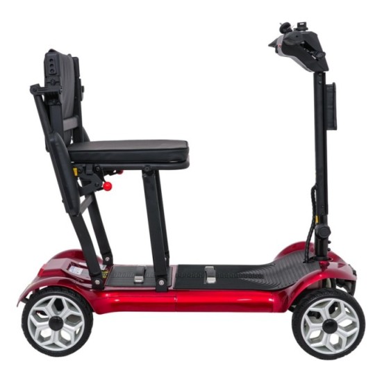 Ramiz Elektrická štvorkolesová kolobežka EasyGo pre Dôchodcov Seniorov 270W 24V Li-ion nosnosť 120kg, ELEKTRICKÝ SKÚTER, červená