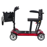 Ramiz Elektrická štvorkolesová kolobežka EasyGo pre Dôchodcov Seniorov 270W 24V Li-ion nosnosť 120kg, ELEKTRICKÝ SKÚTER, červená