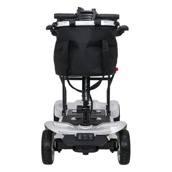 Ramiz Elektrická štvorkolesová kolobežka EasyGo pre Dôchodcov Seniorov 270W 24V Li-ion nosnosť 120kg, ELEKTRICKÝ SKÚTER, striebo