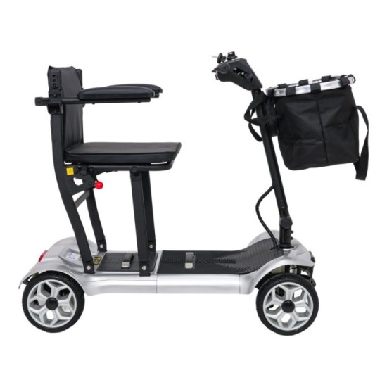 Ramiz Elektrická štvorkolesová kolobežka EasyGo pre Dôchodcov Seniorov 270W 24V Li-ion nosnosť 120kg, ELEKTRICKÝ SKÚTER, striebo