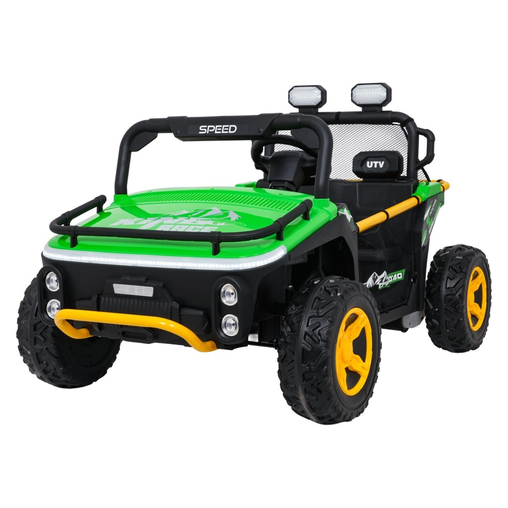 JOKO Elektrické autíčko Buggy UTV SPEED 2x80W, Dvojmiestne sedadlo, penové kolesá, nosnosť 40kg, zelené
