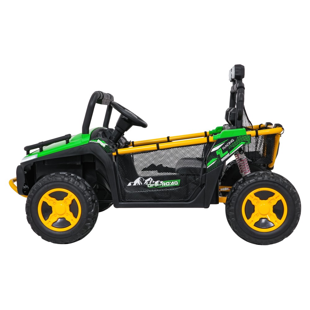 JOKO Elektrické autíčko Buggy UTV SPEED 2x80W, Dvojmiestne sedadlo, penové kolesá, nosnosť 40kg, zelené