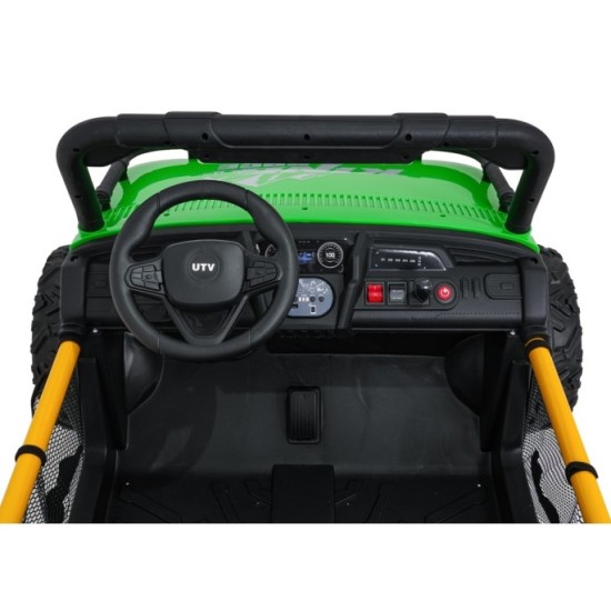 JOKO Elektrické autíčko Buggy UTV SPEED 2x80W, Dvojmiestne sedadlo, penové kolesá, nosnosť 40kg, zelené