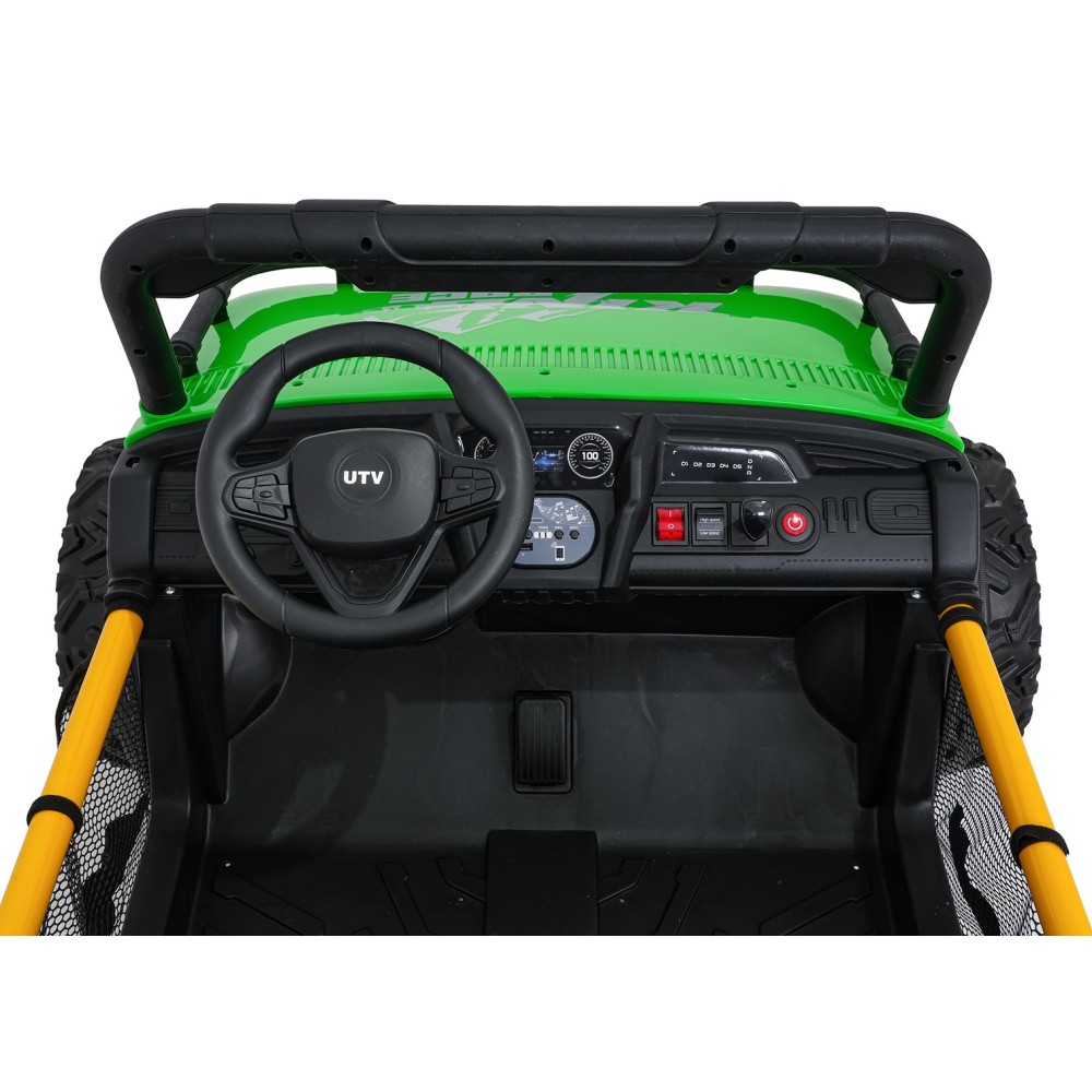 JOKO Elektrické autíčko Buggy UTV SPEED 2x80W, Dvojmiestne sedadlo, penové kolesá, nosnosť 40kg, zelené
