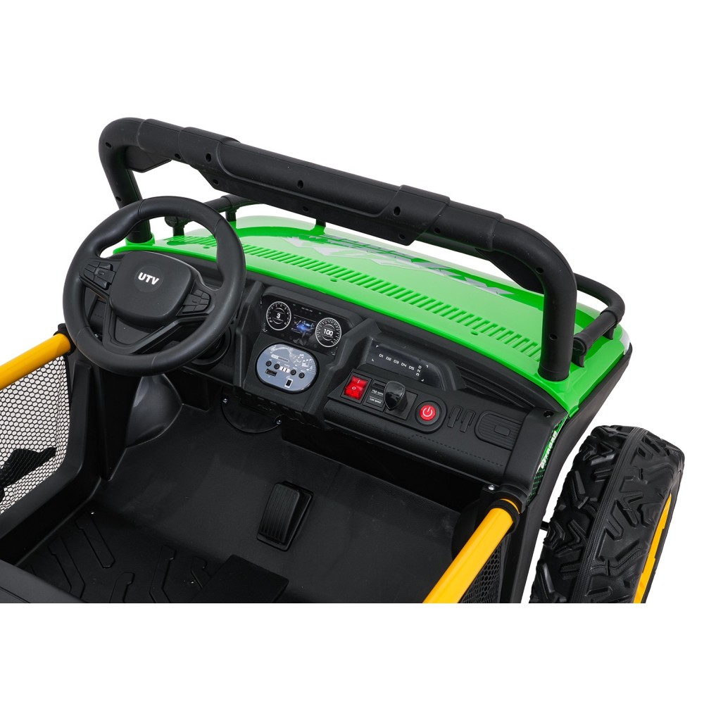 JOKO Elektrické autíčko Buggy UTV SPEED 2x80W, Dvojmiestne sedadlo, penové kolesá, nosnosť 40kg, zelené