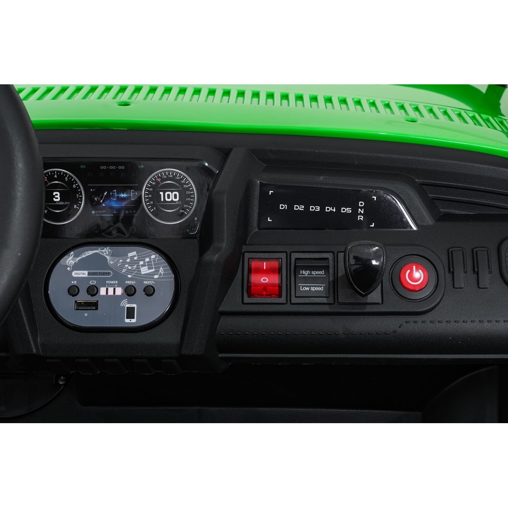 JOKO Elektrické autíčko Buggy UTV SPEED 2x80W, Dvojmiestne sedadlo, penové kolesá, nosnosť 40kg, zelené
