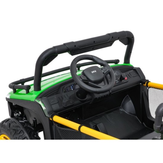 JOKO Elektrické autíčko Buggy UTV SPEED 2x80W, Dvojmiestne sedadlo, penové kolesá, nosnosť 40kg, zelené