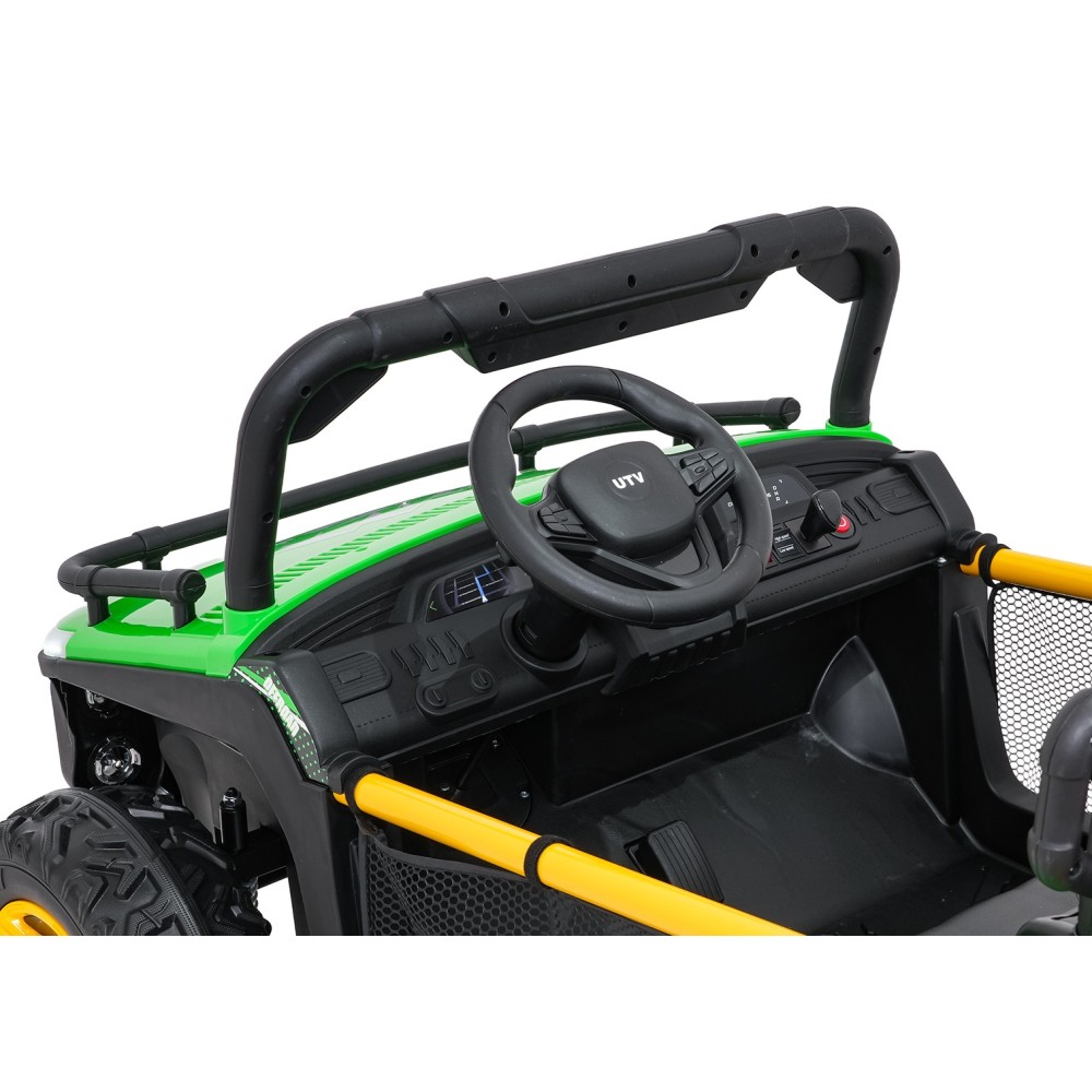 JOKO Elektrické autíčko Buggy UTV SPEED 2x80W, Dvojmiestne sedadlo, penové kolesá, nosnosť 40kg, zelené