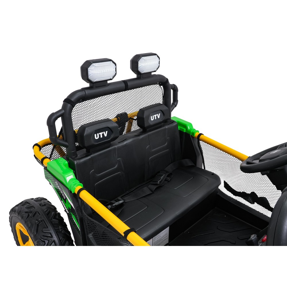 JOKO Elektrické autíčko Buggy UTV SPEED 2x80W, Dvojmiestne sedadlo, penové kolesá, nosnosť 40kg, zelené