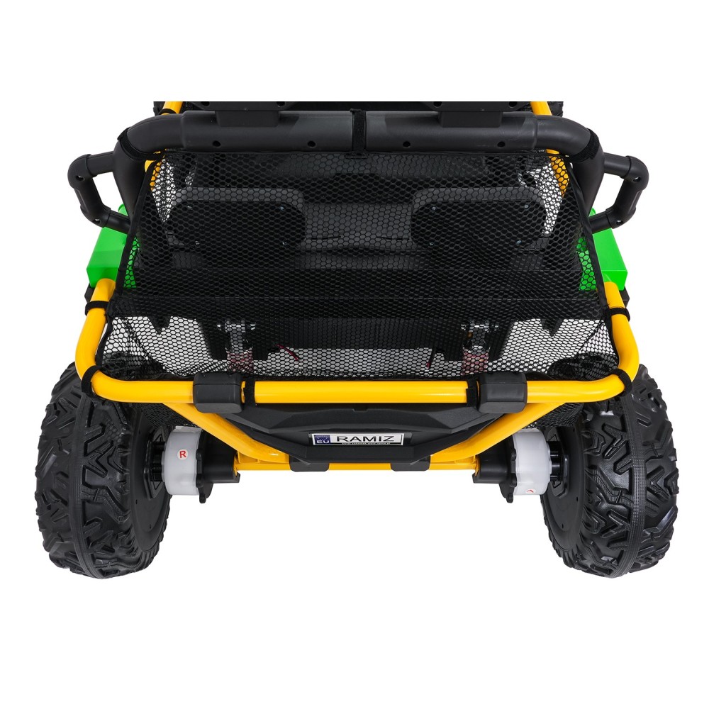 JOKO Elektrické autíčko Buggy UTV SPEED 2x80W, Dvojmiestne sedadlo, penové kolesá, nosnosť 40kg, zelené