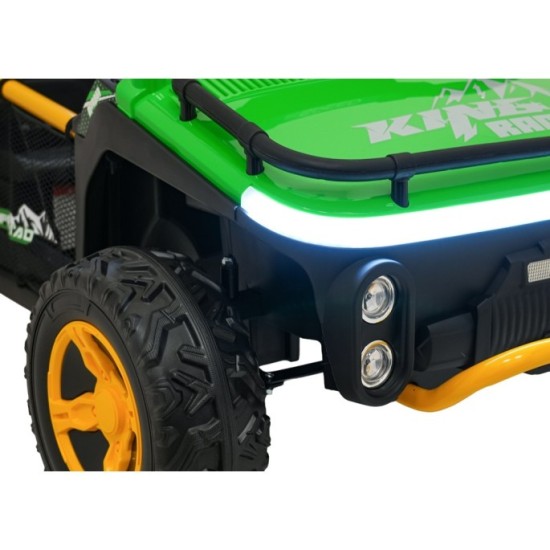 JOKO Elektrické autíčko Buggy UTV SPEED 2x80W, Dvojmiestne sedadlo, penové kolesá, nosnosť 40kg, zelené