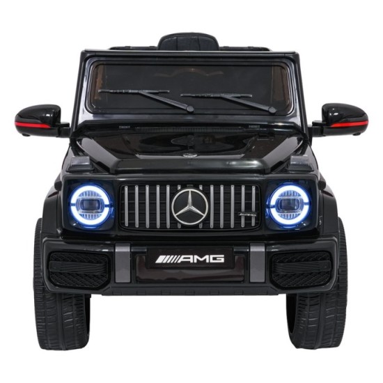 JOKO Elektrické autíčko Mercedes G63 AMG LIFT, penové kolesá, kožené sedadlo, čierne