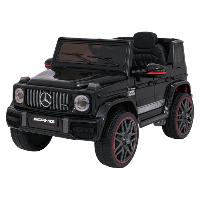 JOKO Elektrické autíčko Mercedes G63 AMG LIFT, penové kolesá, kožené sedadlo, čierne