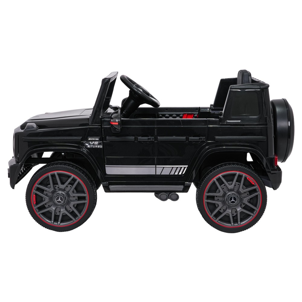 JOKO Elektrické autíčko Mercedes G63 AMG LIFT, penové kolesá, kožené sedadlo, čierne
