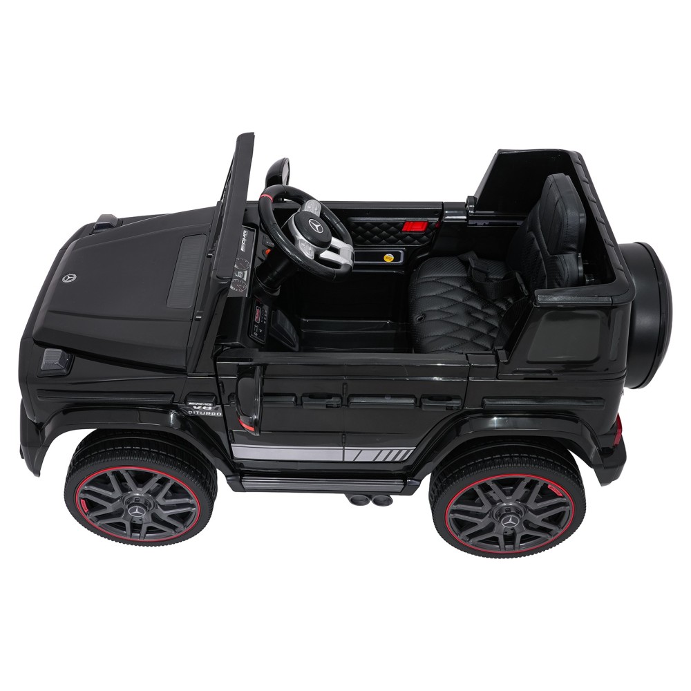 JOKO Elektrické autíčko Mercedes G63 AMG LIFT, penové kolesá, kožené sedadlo, čierne