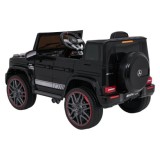 JOKO Elektrické autíčko Mercedes G63 AMG LIFT, penové kolesá, kožené sedadlo, čierne