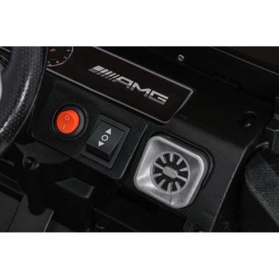 JOKO Elektrické autíčko Mercedes G63 AMG LIFT, penové kolesá, kožené sedadlo, čierne