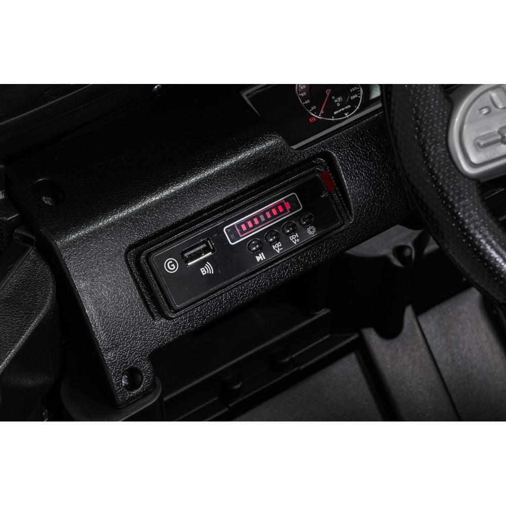 JOKO Elektrické autíčko Mercedes G63 AMG LIFT, penové kolesá, kožené sedadlo, čierne