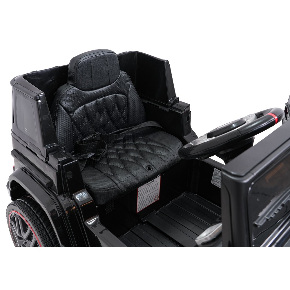 JOKO Elektrické autíčko Mercedes G63 AMG LIFT, penové kolesá, kožené sedadlo, čierne