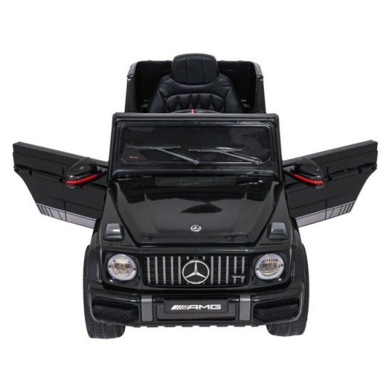 JOKO Elektrické autíčko Mercedes G63 AMG LIFT, penové kolesá, kožené sedadlo, čierne