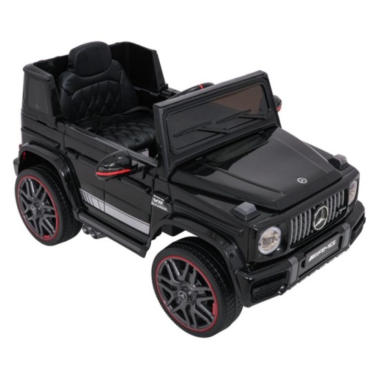 JOKO Elektrické autíčko Mercedes G63 AMG LIFT, penové kolesá, kožené sedadlo, čierne