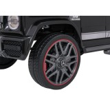 JOKO Elektrické autíčko Mercedes G63 AMG LIFT, penové kolesá, kožené sedadlo, čierne