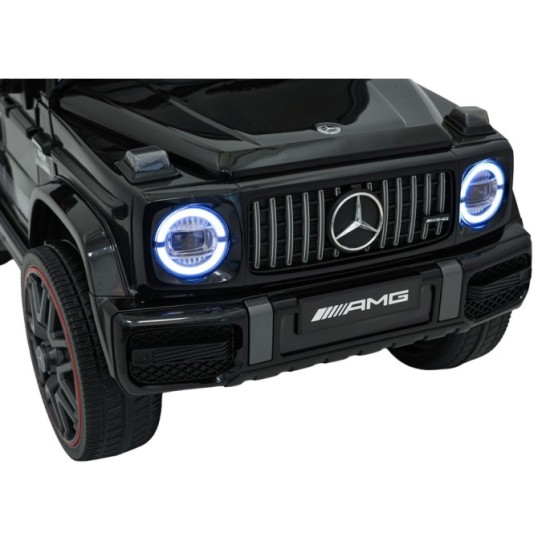 JOKO Elektrické autíčko Mercedes G63 AMG LIFT, penové kolesá, kožené sedadlo, čierne