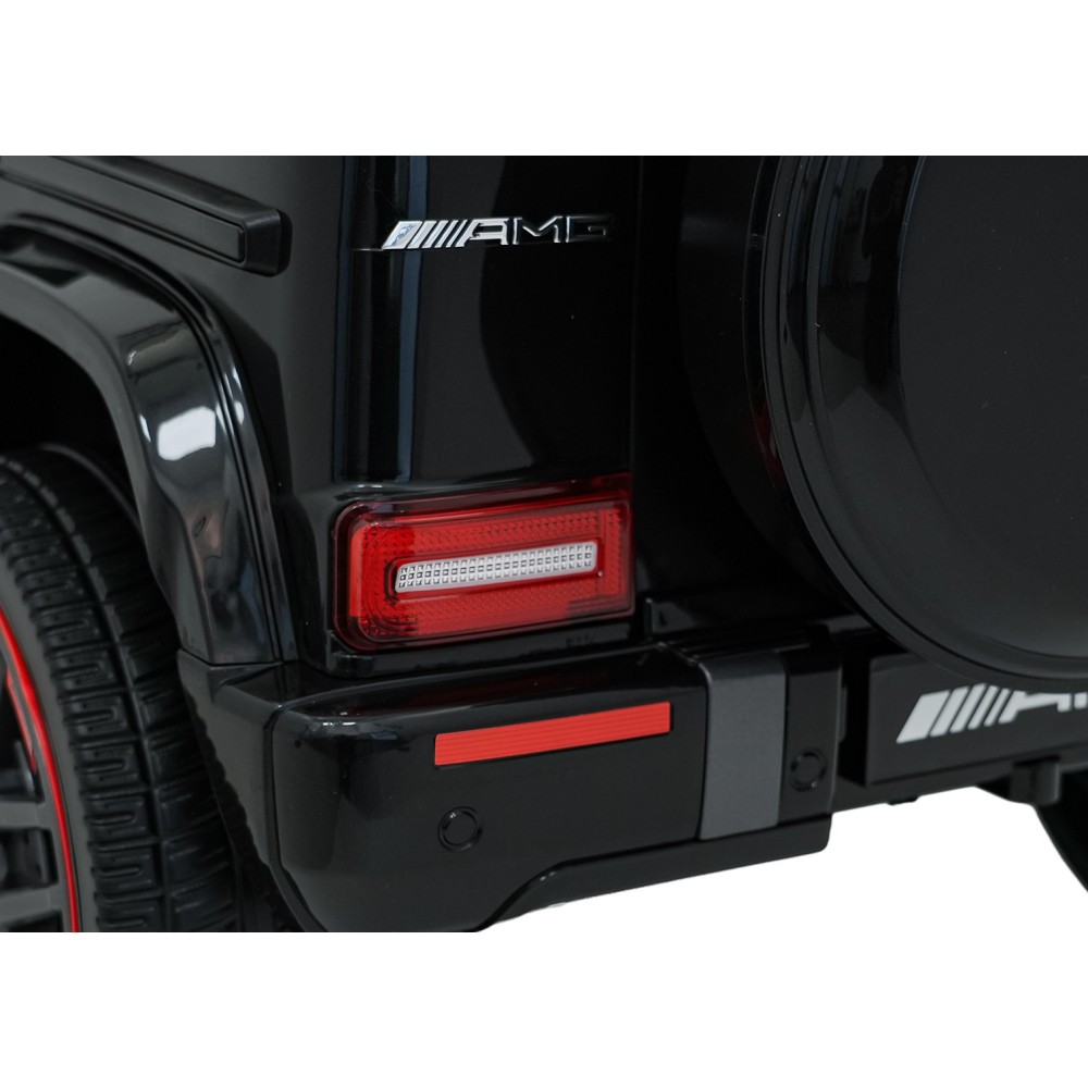 JOKO Elektrické autíčko Mercedes G63 AMG LIFT, penové kolesá, kožené sedadlo, čierne