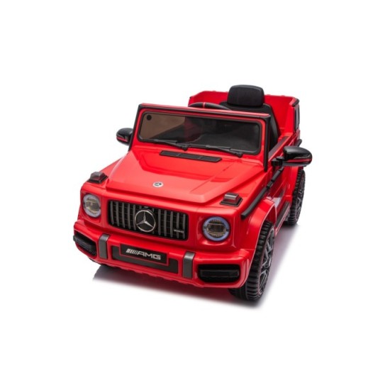 JOKO Elektrické autíčko Mercedes G63 AMG LIFT, penové kolesá, kožené sedadlo, červené