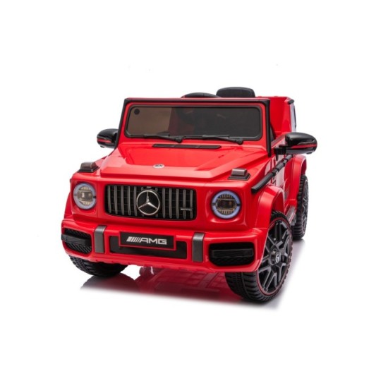 JOKO Elektrické autíčko Mercedes G63 AMG LIFT, penové kolesá, kožené sedadlo, červené