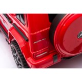 JOKO Elektrické autíčko Mercedes G63 AMG LIFT, penové kolesá, kožené sedadlo, červené