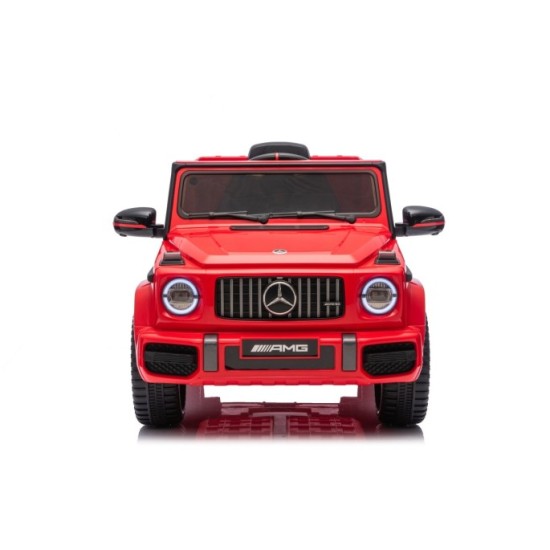 JOKO Elektrické autíčko Mercedes G63 AMG LIFT, penové kolesá, kožené sedadlo, červené