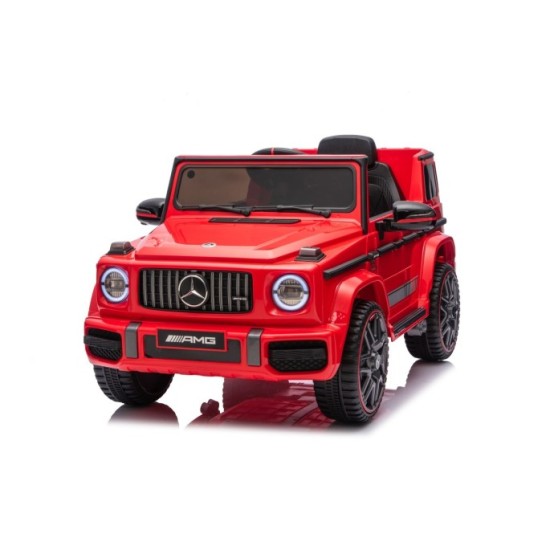 JOKO Elektrické autíčko Mercedes G63 AMG LIFT, penové kolesá, kožené sedadlo, červené