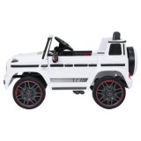 JOKO Elektrické autíčko Mercedes G63 AMG LIFT, penové kolesá, kožené sedadlo, biele