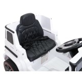 JOKO Elektrické autíčko Mercedes G63 AMG LIFT, penové kolesá, kožené sedadlo, biele