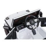 JOKO Elektrické autíčko Mercedes G63 AMG LIFT, penové kolesá, kožené sedadlo, biele