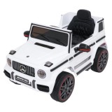 JOKO Elektrické autíčko Mercedes G63 AMG LIFT, penové kolesá, kožené sedadlo, biele