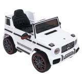 JOKO Elektrické autíčko Mercedes G63 AMG LIFT, penové kolesá, kožené sedadlo, biele