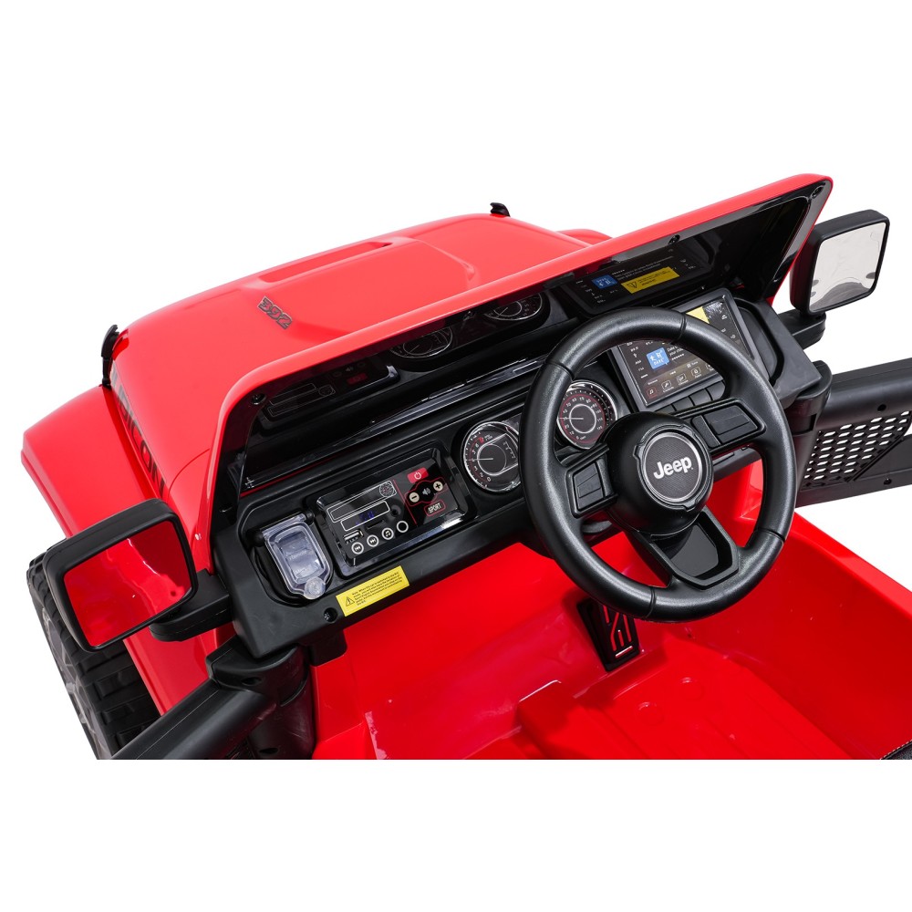 JOKO Elektrické autíčko Jeep Wrangler Rubicon LIFT, červené