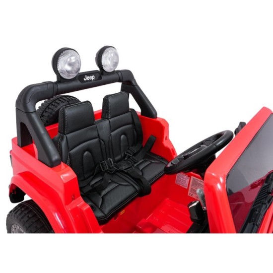 JOKO Elektrické autíčko Jeep Wrangler Rubicon LIFT, červené