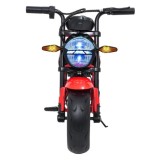 JOKO Elektrická motorka SUPERMOTO 300W 24V, kožené sedadlo, penové kolesá, nosnosť 50kg, červená